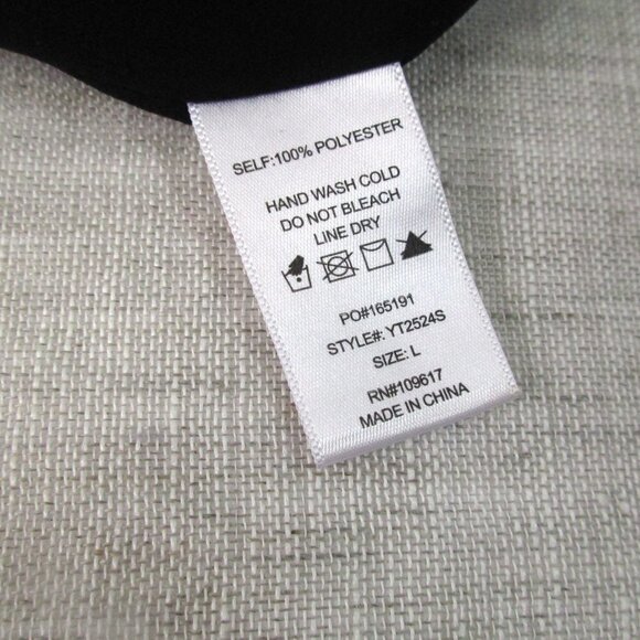 Shine Star Blouse Top Women Size L Black Cold Shoulder Sleeve Pullover Polyester - Picture 11 of 12